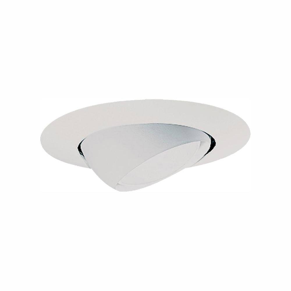 thumbnail image 2 of HALO 6-Inch White Recessed Ceiling Light Trim - Adjustable Eyeball (Model 78P) 2 of 4