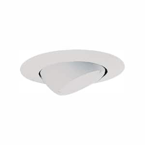 78 Series 6 in. White Recessed Ceiling Light Trim with Adjustable Eyeball (6-Pack)