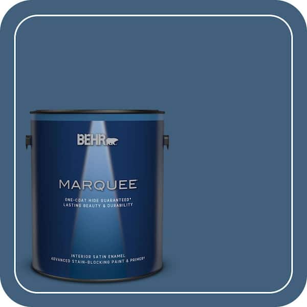 BEHR MARQUEE 1 gal. #M510-6 Tidal One-Coat Hide Satin Enamel Interior Paint & Primer