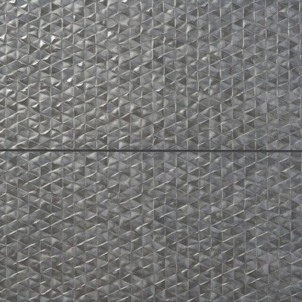 Ivy Hill Tile Slash Acero Gray 11.81 in. x 35.43 in. Matte Ceramic 
