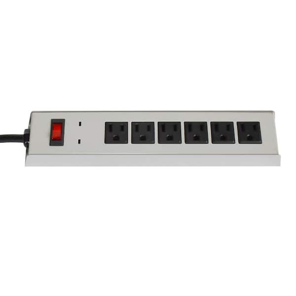 Commercial Electric 4 ft. 6-Outlet All Metal Surge Protector