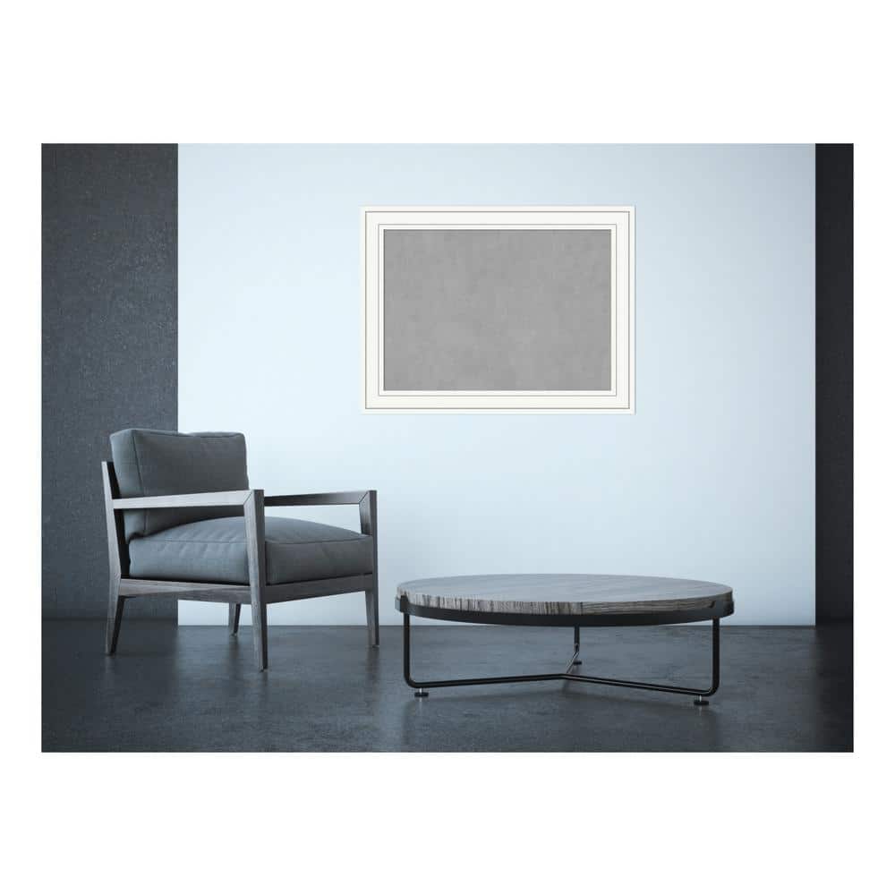 Craftsman White Wood 33 in. x 25 in. Framed Magnetic Memo Board
