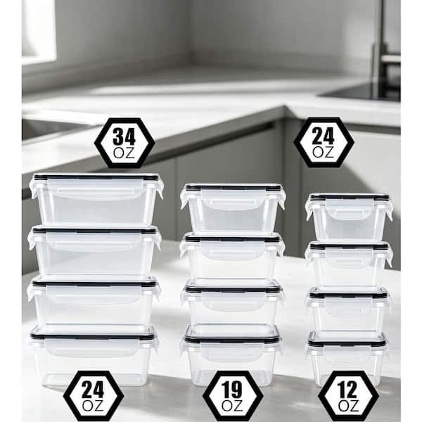Numhew 32-Piece Tupperware Set for Food Storage with 16 Containers