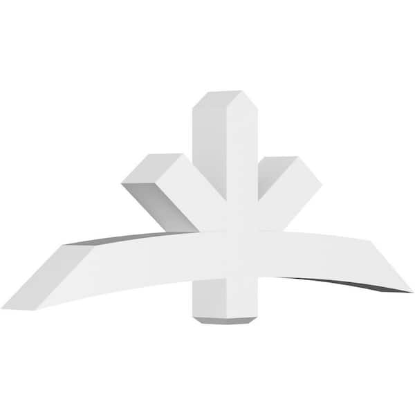 Ekena Millwork Alberta 72 in. W x 27 in. H x 6 in. D Signature Polyurethane Bracket