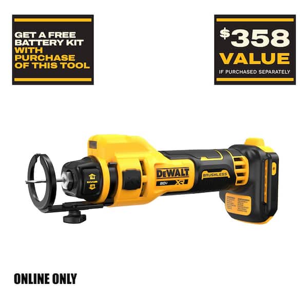 XR 20V Lithium-Ion Cordless Rotary Drywall Cut-Out Tool (Tool Only)