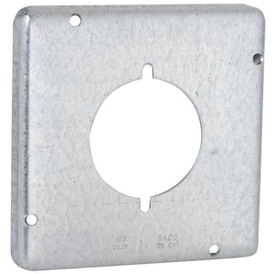 4-11/16 in. W Gray 1-Gang Exposed Work Square Cover for Single 2.141 in. Dia. 30-50A Round Receptacle, 1-Pack