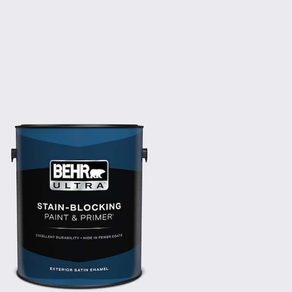 BEHR ULTRA 1 gal. #650E-1 Lace Cap Satin Enamel Exterior Paint & Primer