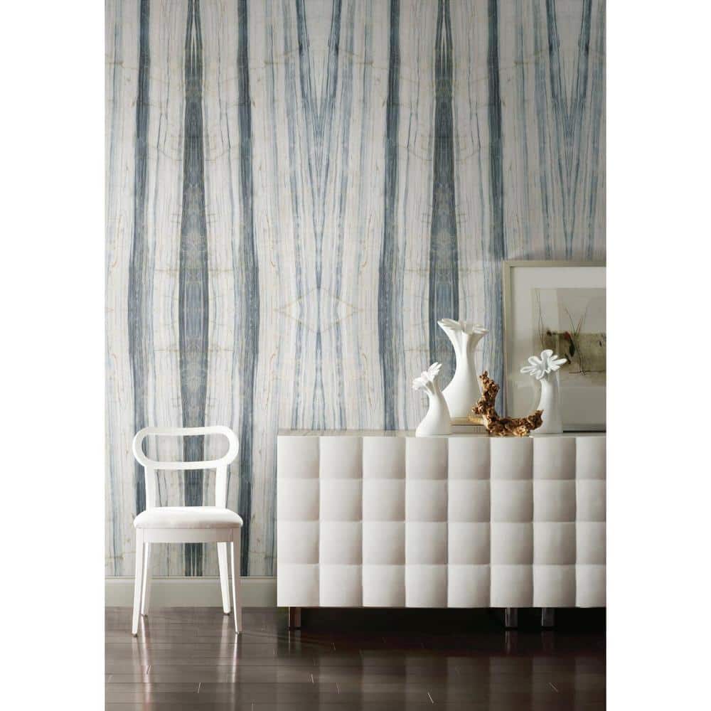 Gray and Blue Spanish Marble Peel and Stick Wall Mural