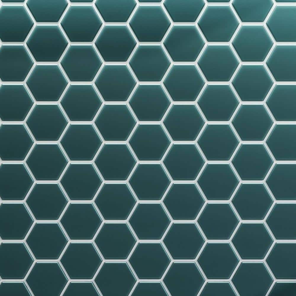 3 in. Beehive 5 in. x 6 in. Hexagon Marine Matte Glass Mesh-Mounted Mosaic Tile Sample price history on PriceWatchPro
