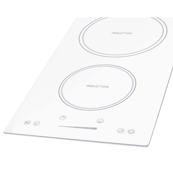 Summit SINC2B231W 12 in. Wide 208-240V 2-Zone Induction Cooktop, White