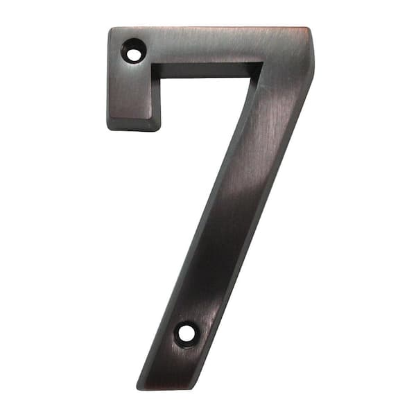 Everbilt 6 in. Aged Bronze Screw On House Number 7