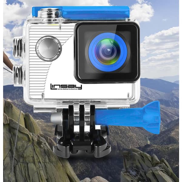 radar Herenhuis Meedogenloos LINSAY Funny Kids Blue Action Camera Sport Outdoor Activities HD Video and  Photos Micro SD Card Slot up to 32GB X5000AB - The Home Depot