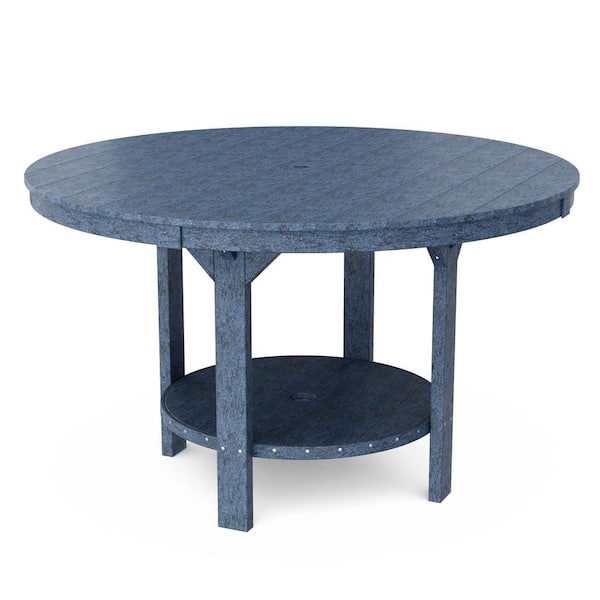Wildridge Heritage Patriot Blue HDPE Plastic Outdoor 60 in. Pub Counter Height Table