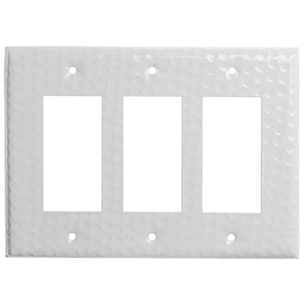 Monarch Abode White 3-Gang Decorator/Rocker Wall Plate (1-Pack)