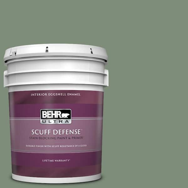 BEHR ULTRA 5 gal. #450F-5 Amazon Moss Extra Durable Eggshell Enamel Interior Paint & Primer