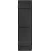 Builders Edge 14 in. x 55 in. Vinyl Joined Board and Batten Shutters Pair #002 Black