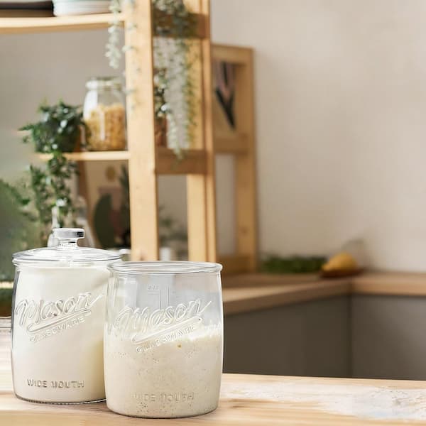 1 Piece 1 Gal. Glass Cookie Jar with Airtight Lid, Wide Mouth Mason Jar for Pantry and Laundry Room Organization