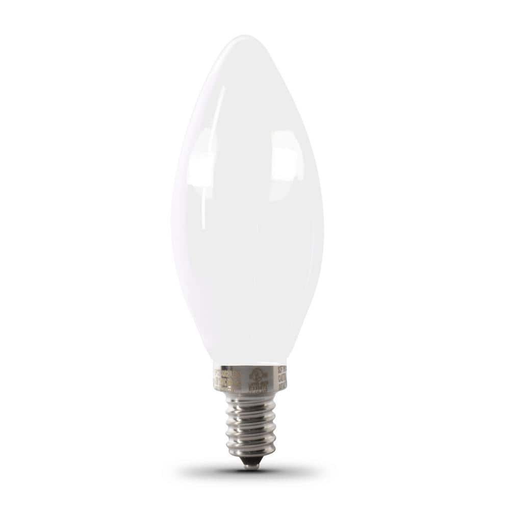 40-Watt Equivalent B10 E12 Candelabra Dimmable CEC Frosted Glass Chandelier LED Light Bulb Soft White 2700K (48-Pack) price history on PriceWatchPro