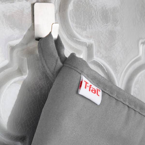 T-Fal Medallion Cotton Silicone Oven Mitt (Set of 2); Charcoal