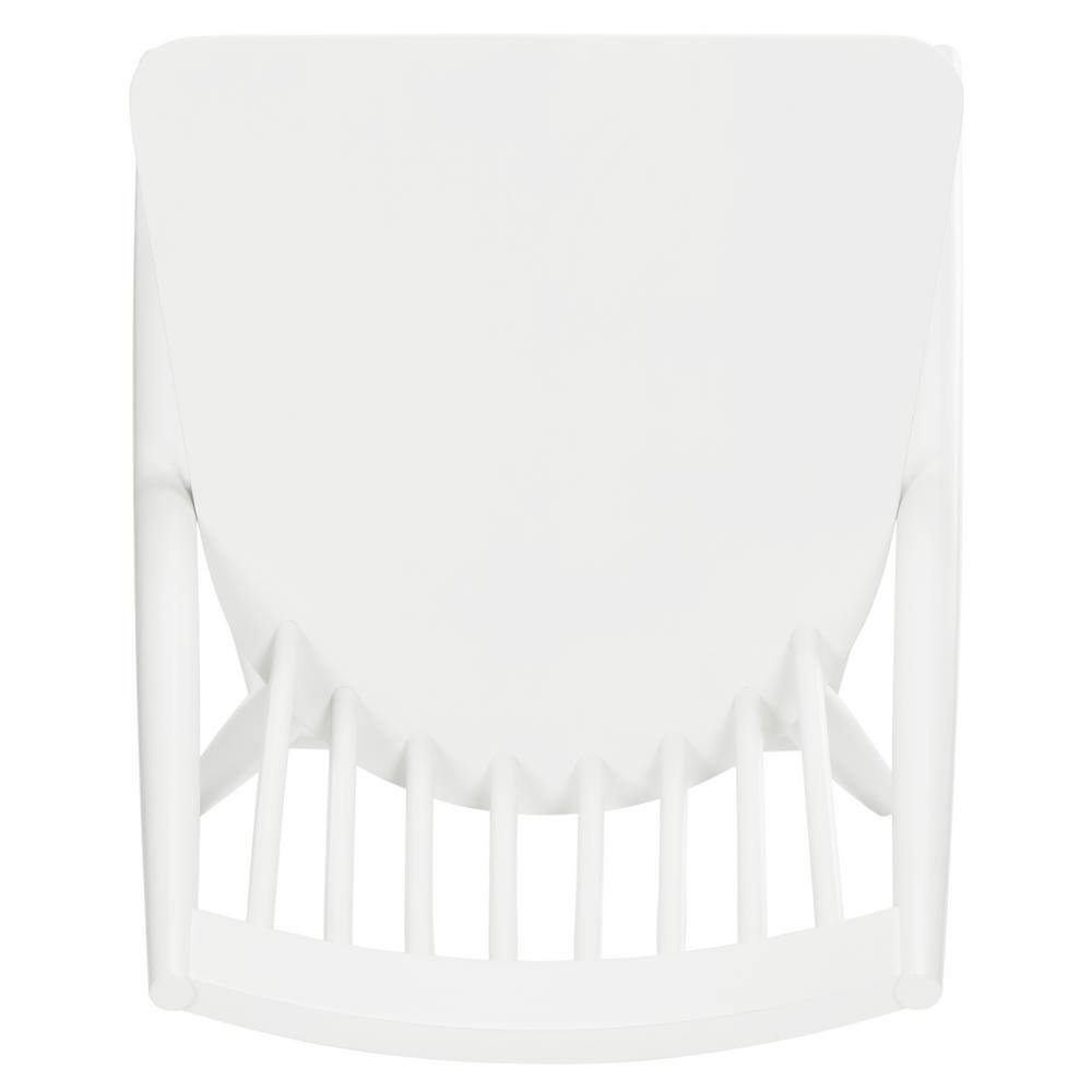 White High Back Spindle Wood Side Chair