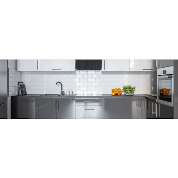 Washington Collection 3-3/4 in. (96 mm) Modern Brushed Nickel Cabinet Bar Pull