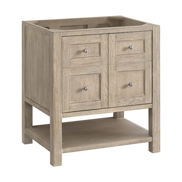 Breckenridge 29.88 in. W x 23.38 in. D x 33.0 in. H Single Bath Vanity Cabinet Without Top in Whitewashed Oak