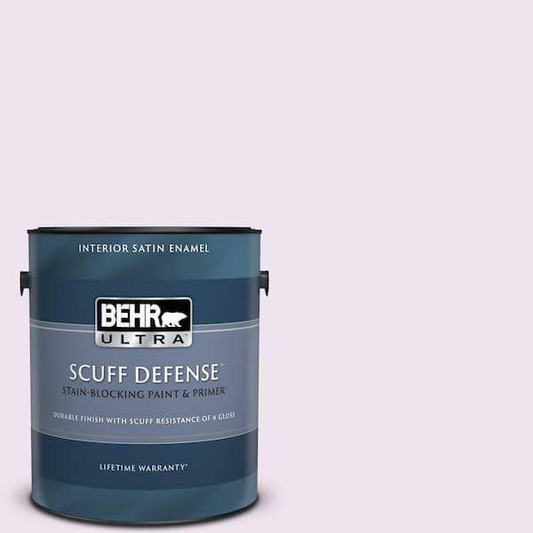BEHR ULTRA 1 gal. #670A-1 Quartz Pink Extra Durable Satin Enamel Interior Paint & Primer