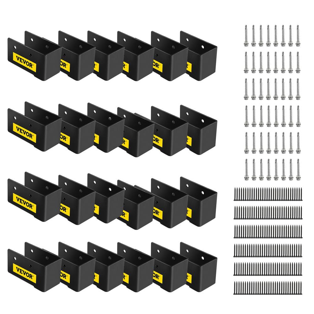 VEVOR Concealed Joist Hanger 2 in. x 4 in. Outdoor Accent Concealed Joist Bracket Pack of 24 Concealed Face Mount Joist Hanger