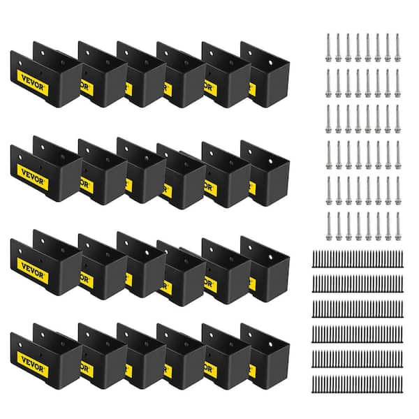 Concealed Joist Hanger 2 in. x 4 in. Outdoor Accent Concealed Joist Bracket Pack of 24 Concealed Face Mount Joist Hanger
