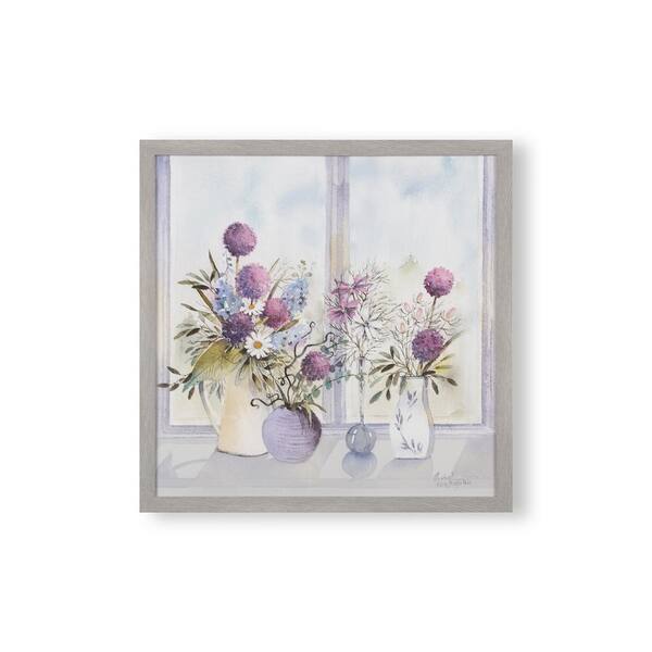 Laura Ashley 19.7 in. x 19.7 in. Allium Blooms Framed Print Wall Art