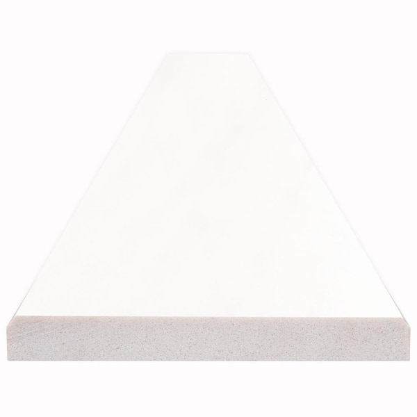 MSI Bright White 6 in. x 73 in. Polished Engineered Marble Double