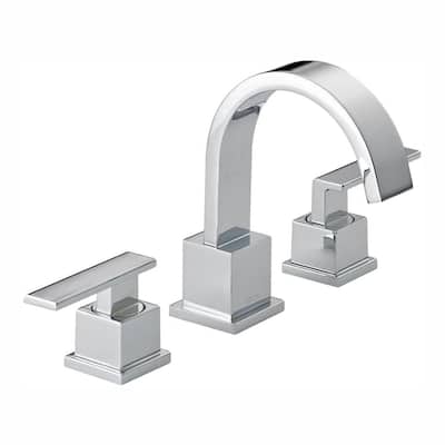 Vero 8 in. Widespread 2-Handle Bathroom Faucet with Metal Drain Assembly in Chrome