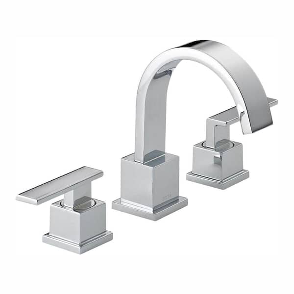 Delta Vero 8 in. Widespread 2-Handle Bathroom Faucet with Metal Drain Assembly in Chrome
