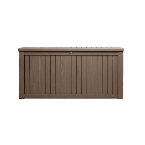 Oyezvary 180 Gal. 61 in. Grey Resin Deck Box