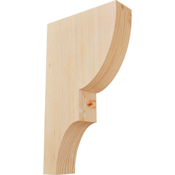 Ekena Millwork 3-1/2 in. x 12 in. x 20 in. Douglas Fir Ridgewood Smooth Corbel