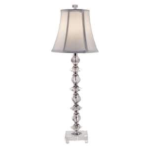 28.5 in Parvan Crystal Table Lamp with Fabric Shade
