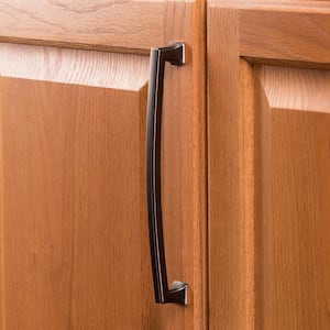 Bridges Collection 7-9/16 in. (192 mm) Center-to-Center Oil-Rubbed Bronze Highlighted Cabinet Door and Drawer Pull