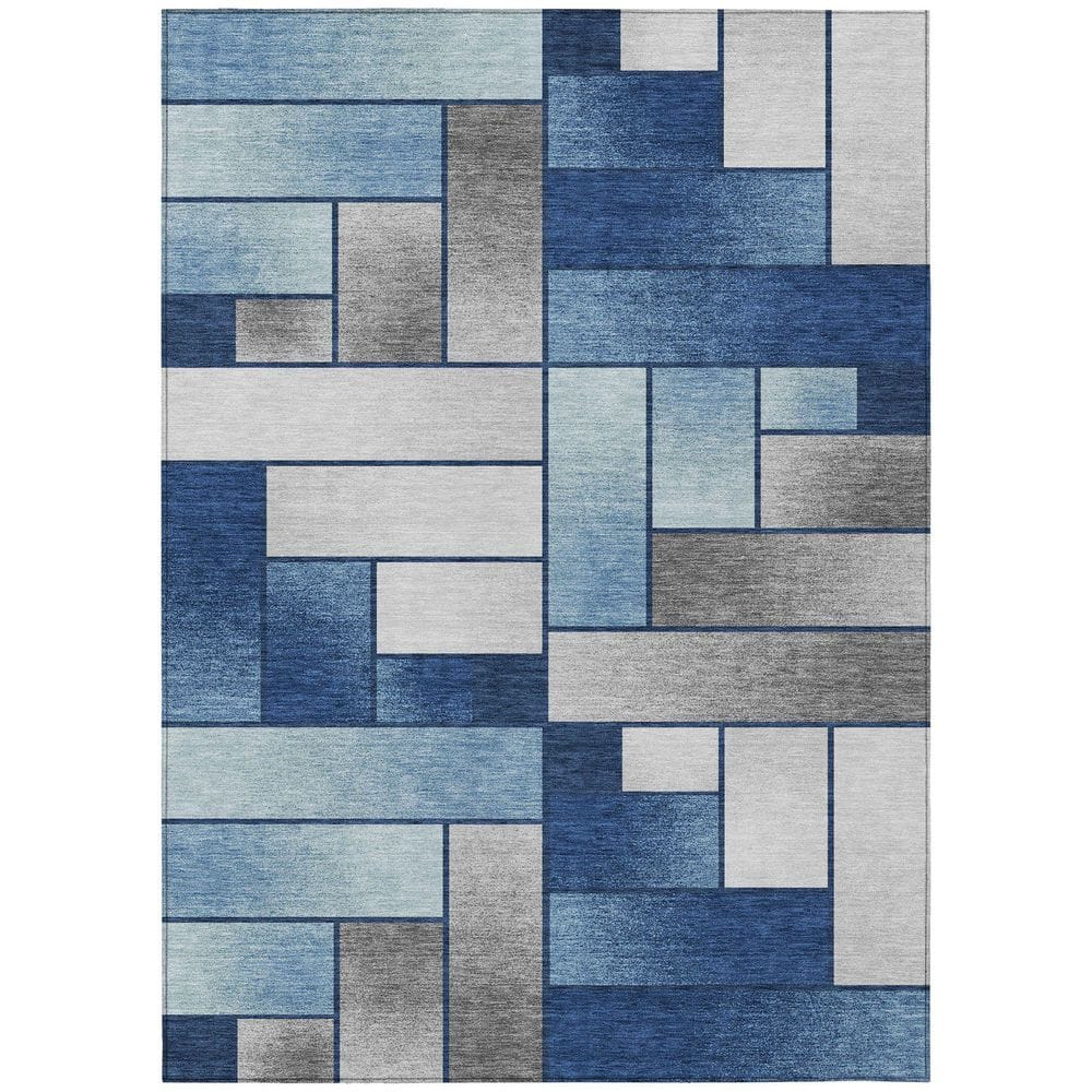 Chantille Machine Washable Indoor/Outdoor Abstract ACN2709 Navy 8 ft. x 10 ft. Area Rug price history on PriceWatchPro