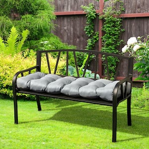 52 in. x 19.5 in. x 6 in. Outdoor Indoor Bench Cushion Patio Chair Cushion, Gray