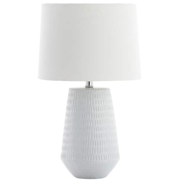 White Plated Textured Table Lamp With, How Tall Should My Table Lamp Be