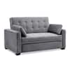 Serta Augustus 73 in. Gray Polyester Queen Size 2-Seat Sofa Bed with Square Arms SA-AGS-QS3U5-CY