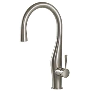 Vision Single-Handle Pull Down Sprayer Kitchen Faucet with Hidden Pull Down and CeraDox Technology in Brushed Nickel