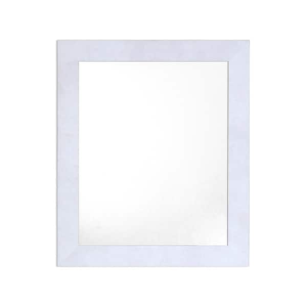 BrandtWorks Moonlit Bright Gray Wall Mirror 25.5 in. W x 38 in. H