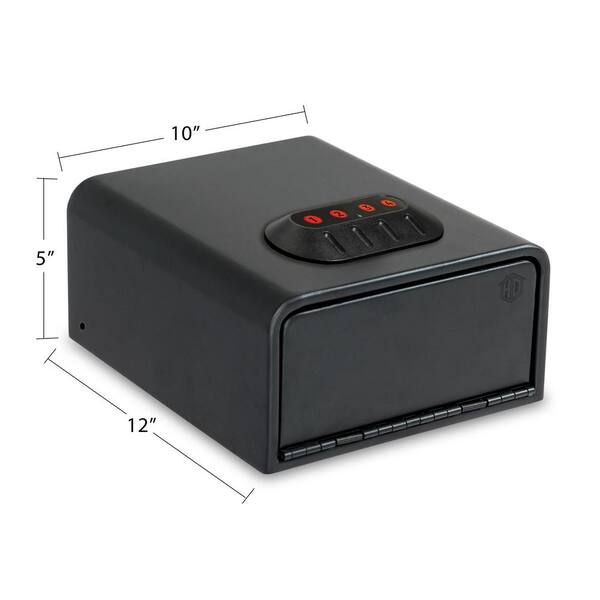 Front Open Personal Vault with 1-Drawer Electronic Lock, Matte Black