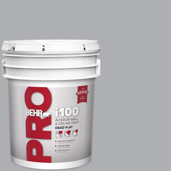 BEHR PRO 5 gal. #760E-3 Gray Timber Wolf Dead Flat Interior Paint