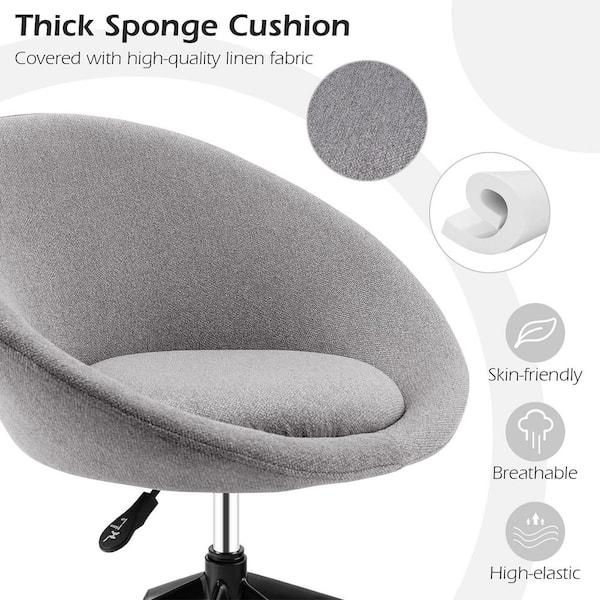 Swivel vanity chair online with back