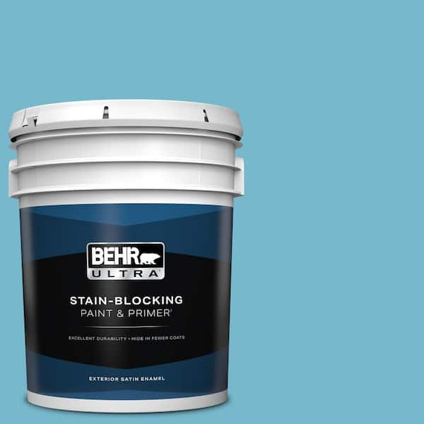 BEHR ULTRA 5 gal. #M480-4 Below Zero Satin Enamel Exterior Paint & Primer