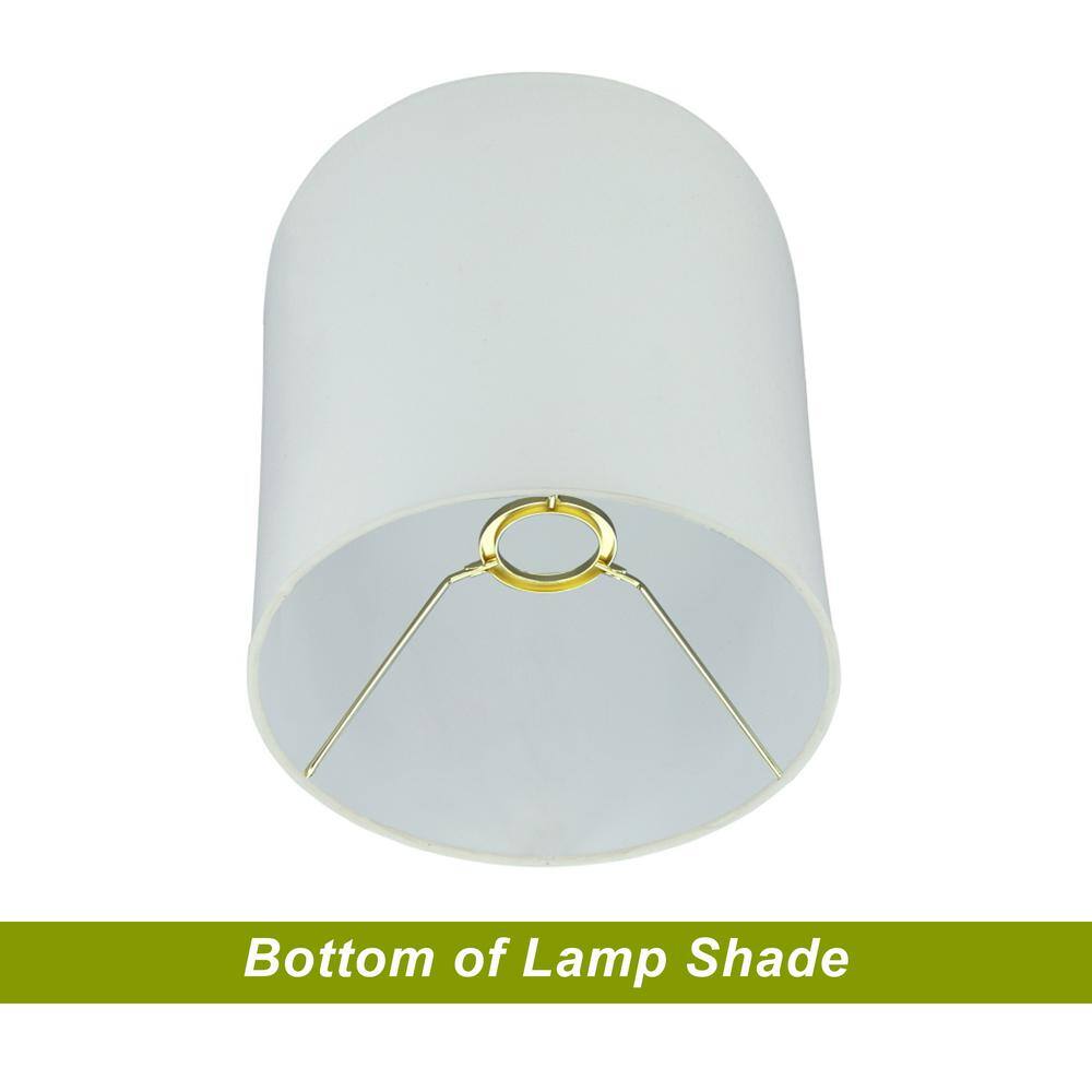 8-Inch Off-White Cotton Drum Lamp Shade