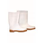 15 in. Size-13 White Concrete Placer Boots