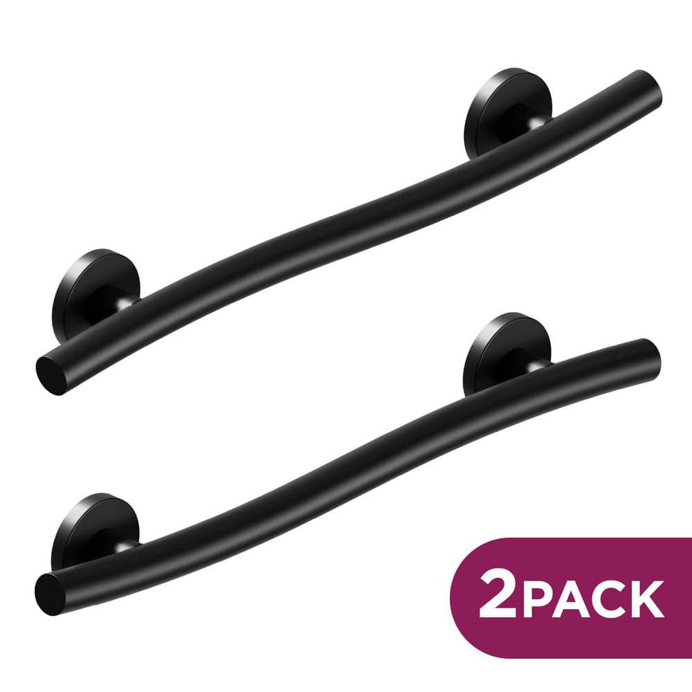 Decorative Wave Grab Bars 24 in. ADA Compliant, Left And Right Orientation Matte Black (2x Pack) price history on PriceWatchPro